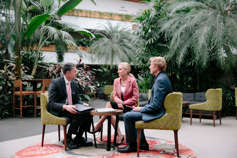 An image of a business meeting in Aria Hotels meeting area located on Dooring street